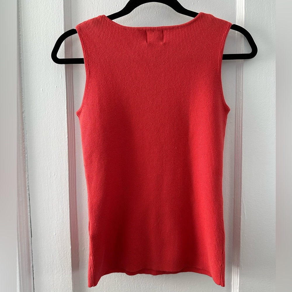 Lara Lane Ribbed Tank Top With Neckline Design Size Small - Picture 3 of 7
